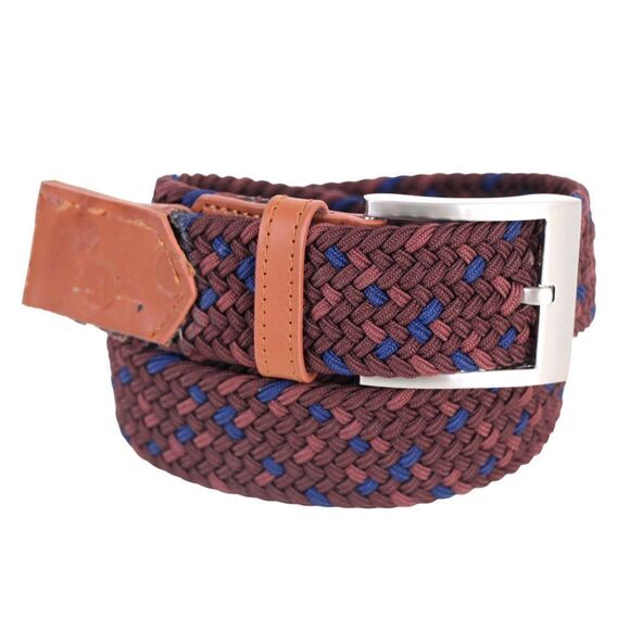 Gentlemen's Hardware BROWN LEATHER MULTICOLOR ELASTIC CORD MEN'S BELT 30-40 (B54 - Picture 2 of 14